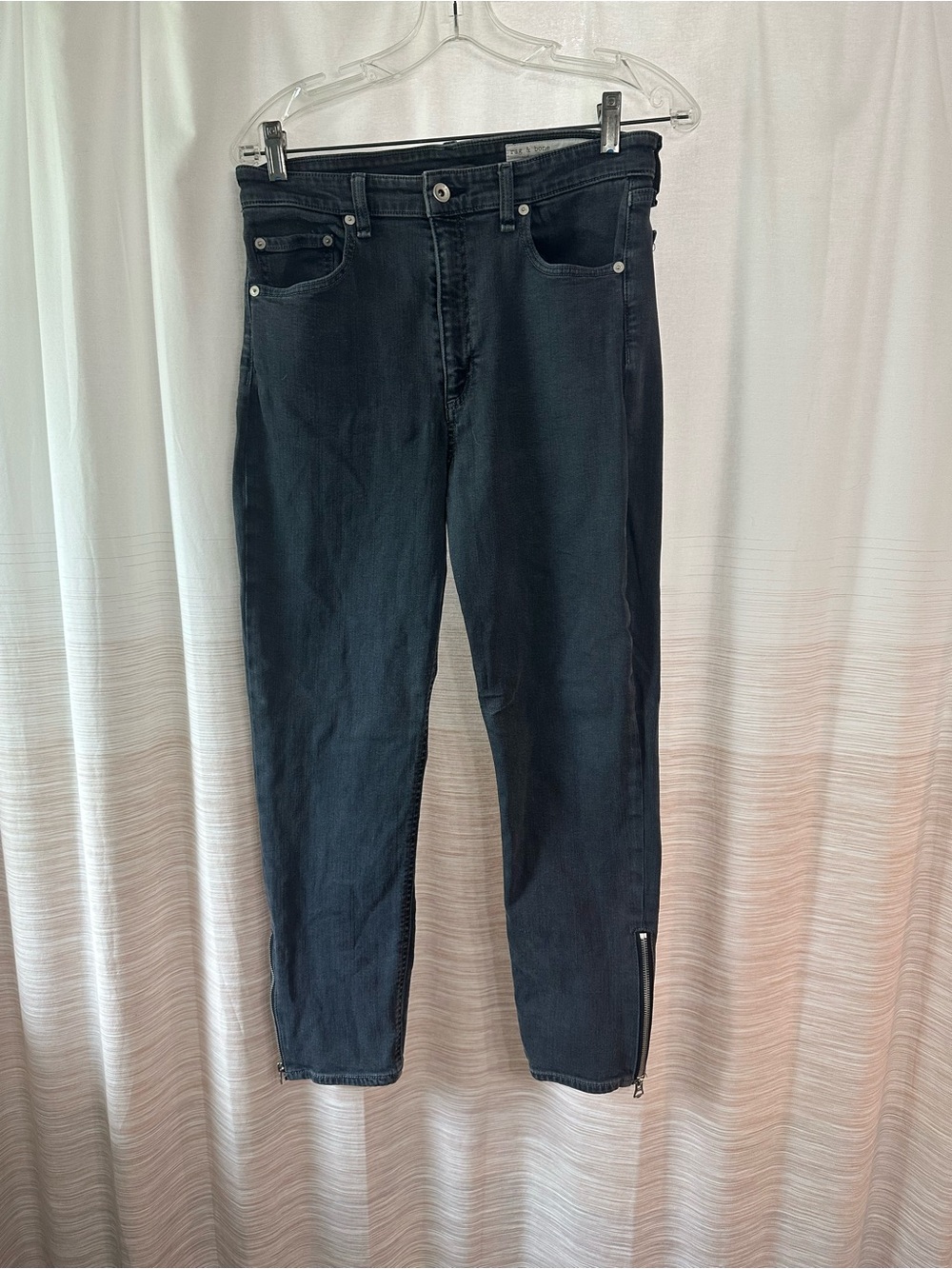 Rag & Bone Ankle Skinny Black Denim Jeans Size 30